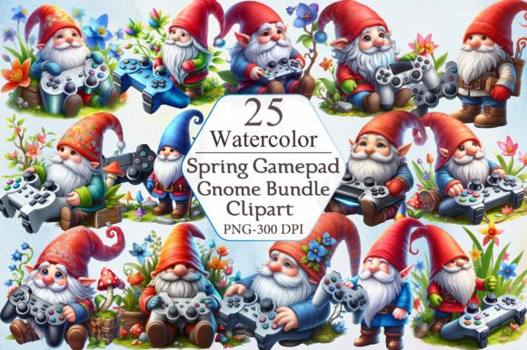 Download Spring Gamepad Gnome Sublimation Clipart - Gamepad Collection