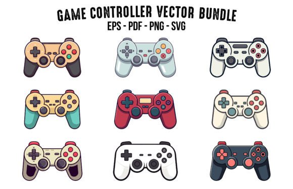 Download Gamepad Console Vectors Clipart Bundle - Gamepad Collection