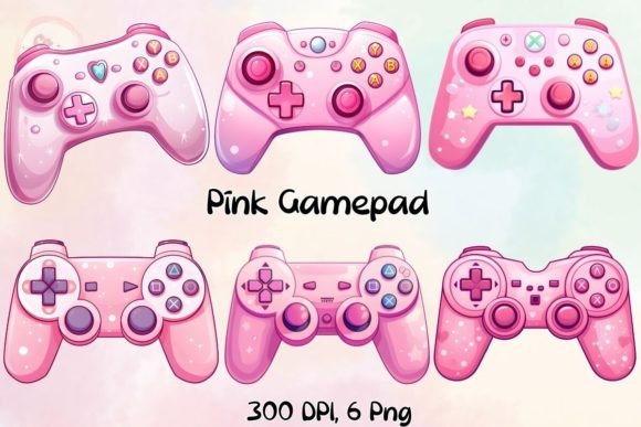 Download Cute Pink Gamepad Sublimation Clipart - Gamepad Collection
