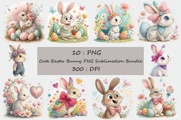 Download Cute Easter Bunny PNG Sublimation Bundle - Premium Resources